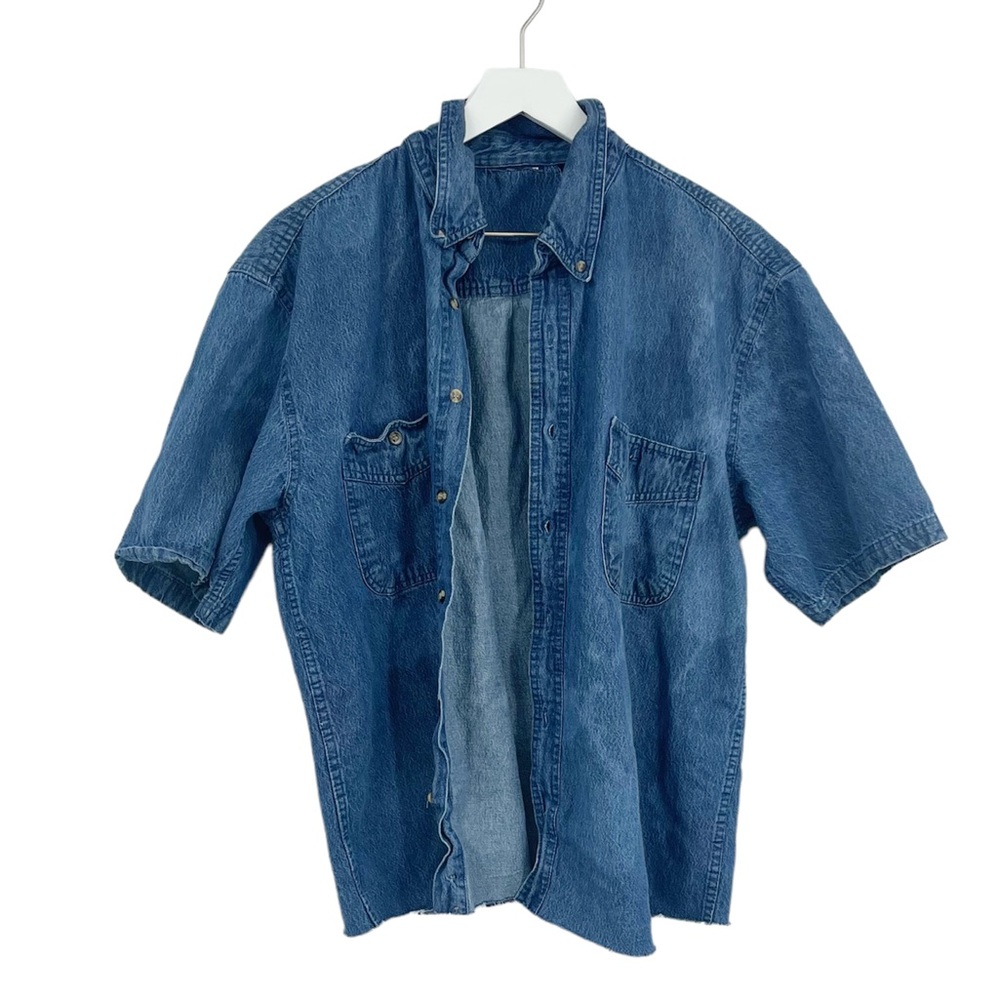 Denim Western Shirt SZ L - Picture 1 of 8